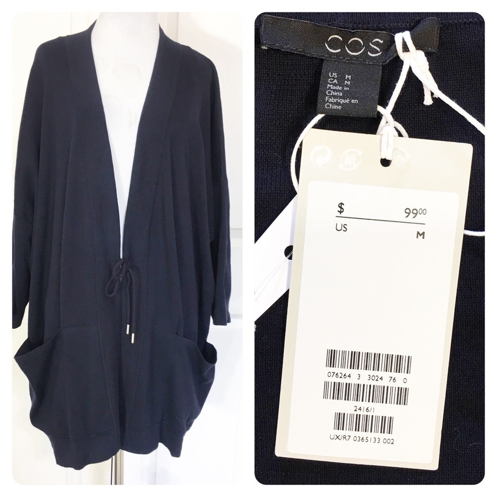 NWT! COS navy cotton jacket